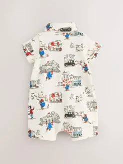Hot Next 100% Cotton Cath Kidston Romper Paddington Bear Collared Baby