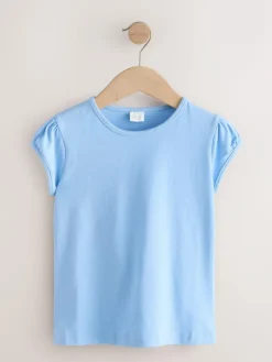 Next Pale Blue 2 Pack Puff Sleeve T-Shirts (3-16yrs)^ T-Shirts