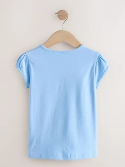 Next Pale Blue 2 Pack Puff Sleeve T-Shirts (3-16yrs)^ T-Shirts