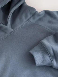 New Next Relaxed Fit Heavyweight Regular Length Hoodie Pale Blue