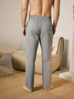 Next Pale Grey Brushback Heavyweight Open Joggers^ Loungewear|Joggers