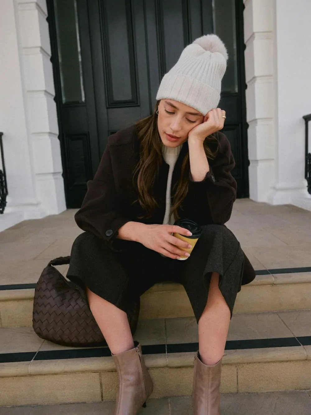 Next N. Premium 100% Cashmere Knitted Pom Hat^Women Hats|Hats, Gloves & Scarves