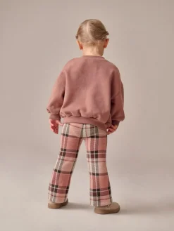 Clearance Next Pale Pink Check Rib Flare Leggings (3mths-7yrs)