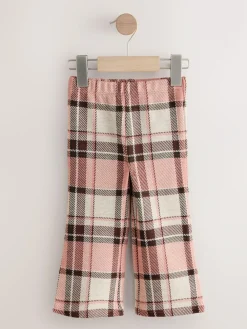 Clearance Next Pale Pink Check Rib Flare Leggings (3mths-7yrs)