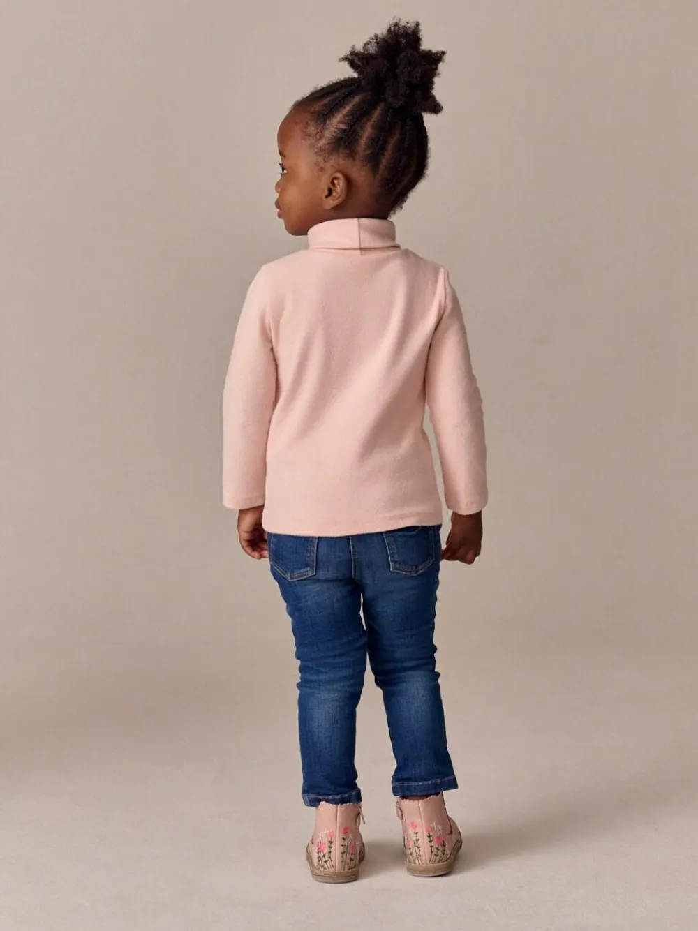 Clearance Next Pale Pink Long Sleeve Roll Neck Top (3mths-7yrs)