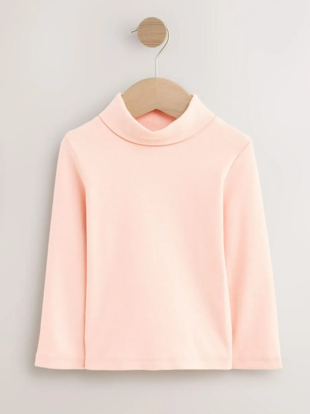 Clearance Next Pale Pink Long Sleeve Roll Neck Top (3mths-7yrs)