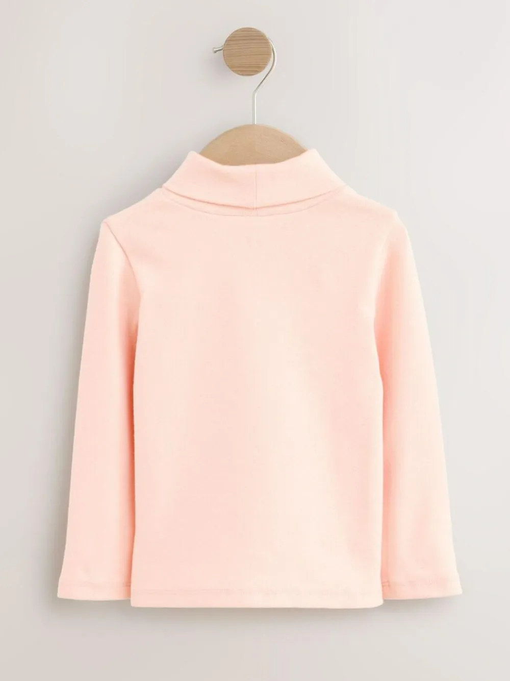 Clearance Next Pale Pink Long Sleeve Roll Neck Top (3mths-7yrs)