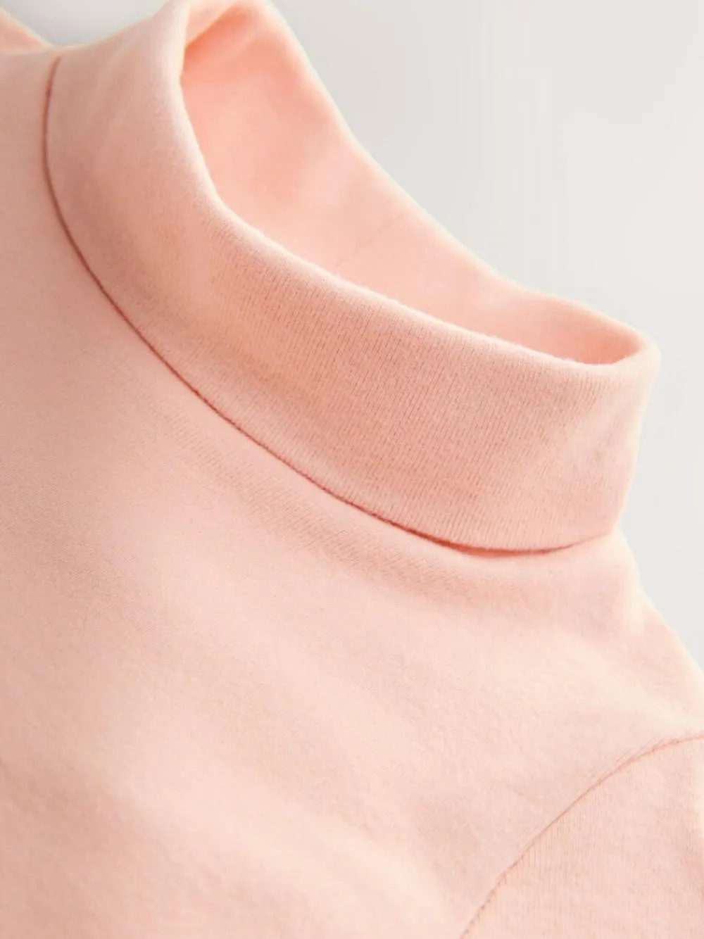 Clearance Next Pale Pink Long Sleeve Roll Neck Top (3mths-7yrs)