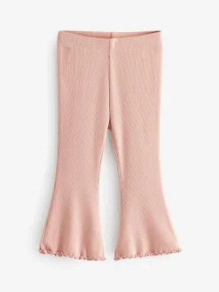 Next Pale Pink Rib Flare Leggings (3mths-7yrs)^ Pants & Leggings|Pants & Leggings