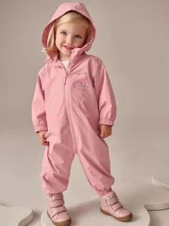 Next Pale Pink Waterproof Printed Puddlesuit (3mths-7yrs)^ Coats, Jackets & Pramsuits|Coats, Jackets & Pramsuits