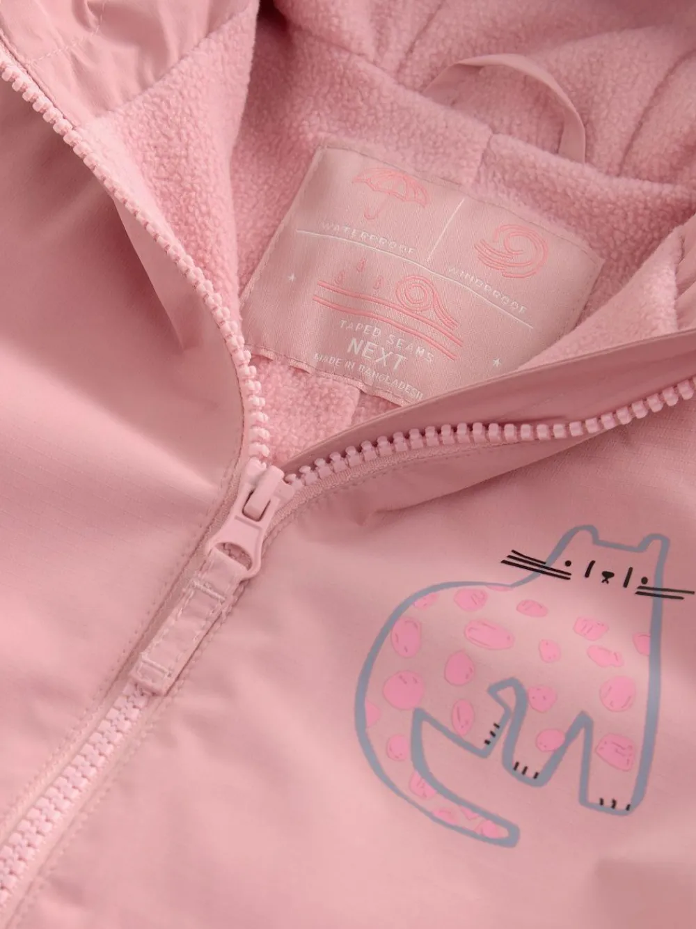 Next Pale Pink Waterproof Printed Puddlesuit (3mths-7yrs)^ Coats, Jackets & Pramsuits|Coats, Jackets & Pramsuits