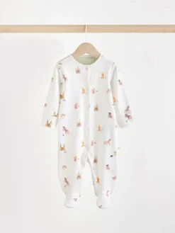 Next Pastel Character 5 Pack Baby Sleepsuits (0-2yrs)^ Nightwear