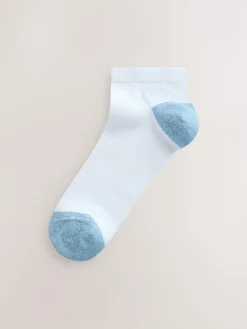 Next Heel and Toe Detail White Trainer Socks 4 Pack Pastel
