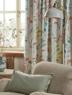 Next Isla Floral Print Pencil Pleat Blackout/Thermal Curtains^ Curtains & Blinds