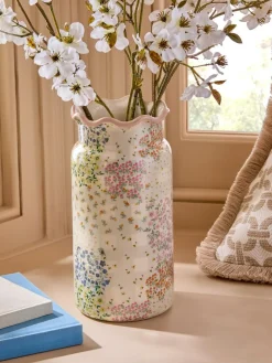 Next Pastel Patchwork Spring Floral Ceramic Vase^ Vases