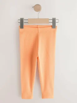 Next Pastel Rainbow Ribbed Leggings 5 Pack (3mths-7yrs)^ Baby Girls|Pants & Leggings