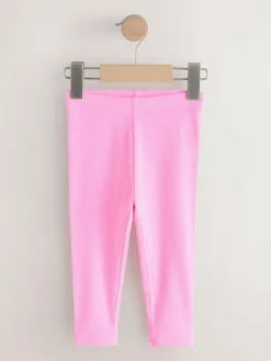 Next Pastel Rainbow Ribbed Leggings 5 Pack (3mths-7yrs)^ Baby Girls|Pants & Leggings