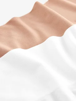 Best Next Seamless Smoothing Anti-Chafe Shorts 2 Pack Pastel Rose Nude / White