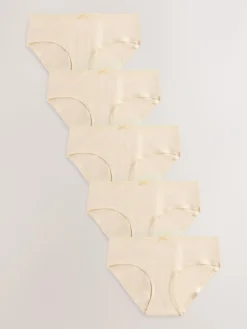 Next Pastel Rose Nude Boyshort Cotton Rich Knickers 5 Pack^Women Panties