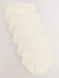 Outlet Next Pastel Rose Nude Full Brief Cotton Rich Knickers 5 Pack