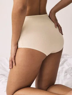 Outlet Next Pastel Rose Nude Full Brief Cotton Rich Knickers 5 Pack