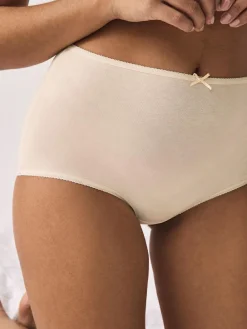 Outlet Next Pastel Rose Nude Full Brief Cotton Rich Knickers 5 Pack