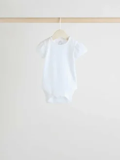 Next Pastels 5 Pack Short Sleeve Pointelle Baby Bodysuits