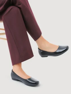 Pavers Black Pointed Toe Ballet Black Flats^Women Flats