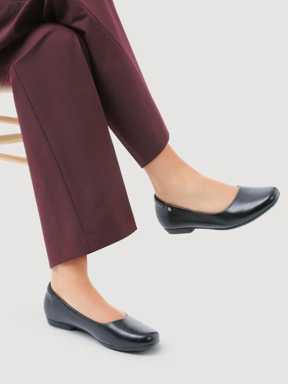 Pavers Black Pointed Toe Ballet Black Flats^Women Flats