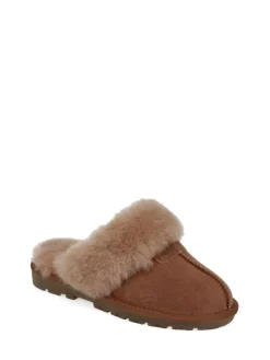 New Pavers Sheepskin Lined Slippers Brown