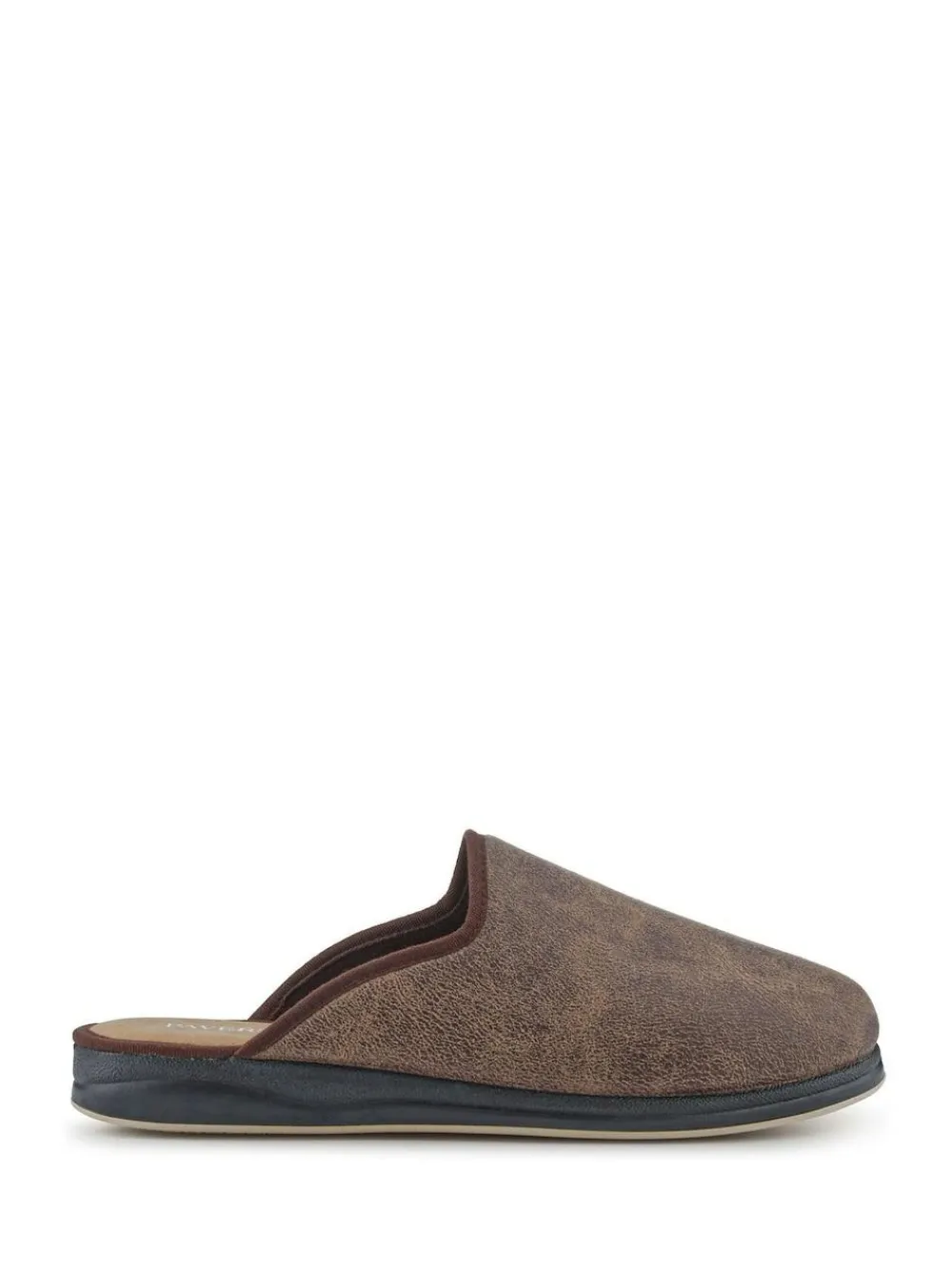 Pavers Wide Fit Supportive Mule Slippers Brown