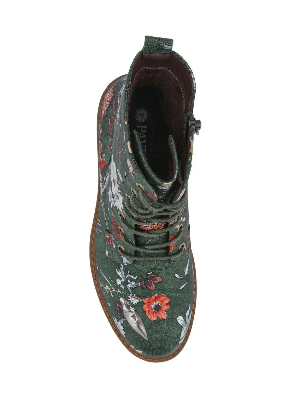 Clearance Pavers Wide Fit Lace-Up Ankle Boots Green