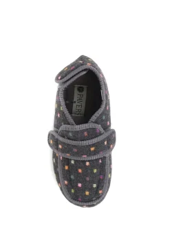 Outlet Pavers Grey Touch Fastening Full Slippers