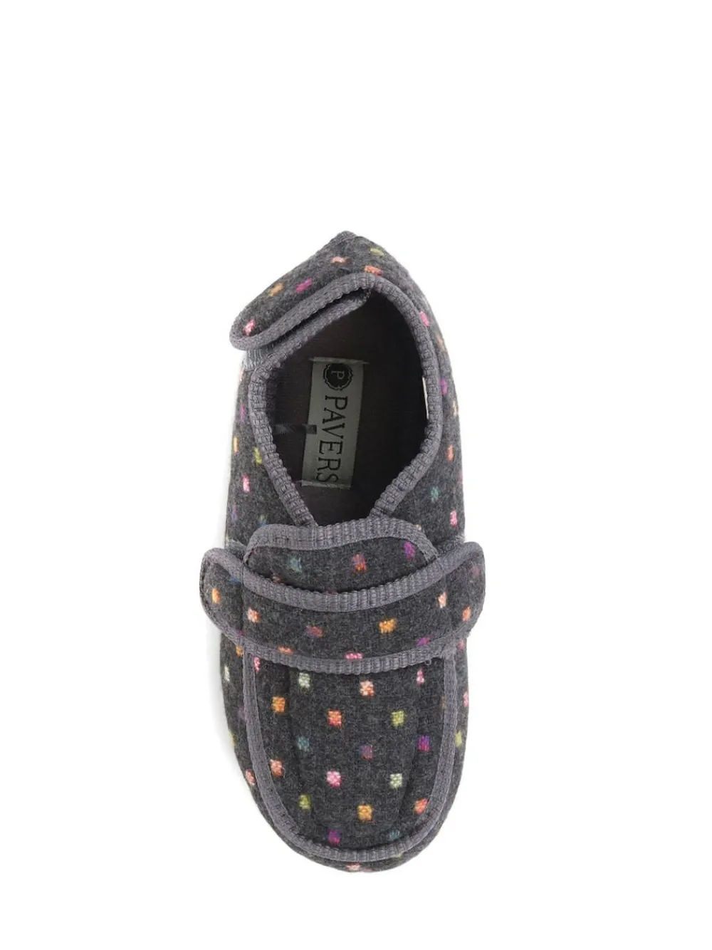 Outlet Pavers Grey Touch Fastening Full Slippers