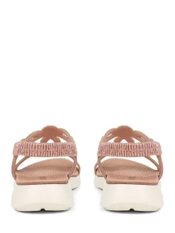 Pavers Grey Embellished Flatform Sandals^Women Flats