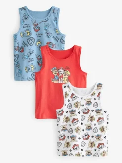Clearance Next Paw Patrol 100% Cotton Vests 3 Pack (1.5-8yrs)