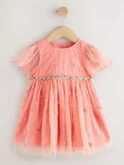 Next Embroidered Mesh Dress (3mths-8yrs)^ Dresses|Dresses