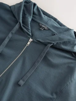 Next Petrol Blue Lightweight Zip Up Hoodie^ Loungewear|Nightwear