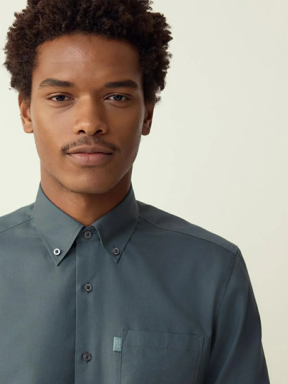 Next Petrol Blue Regular Fit Button Down Easy Iron Oxford Shirt^ Shirts