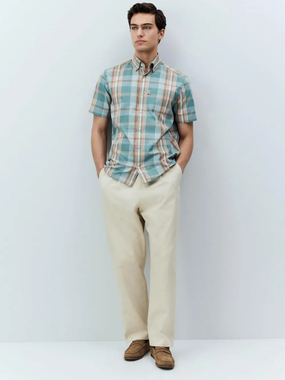 Next Regular Fit Short Sleeve Easy Iron Button Down Oxford Shirt^ Shirts