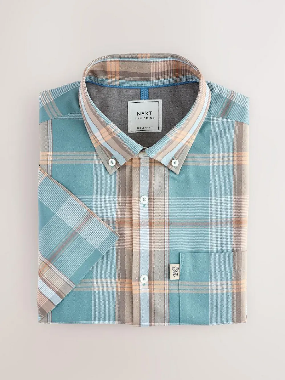 Next Regular Fit Short Sleeve Easy Iron Button Down Oxford Shirt^ Shirts
