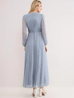 Phase Eight Blue Harper Plisse Dress^Women Maxi Dresses