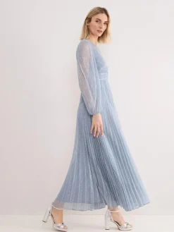 Phase Eight Blue Harper Plisse Dress^Women Maxi Dresses