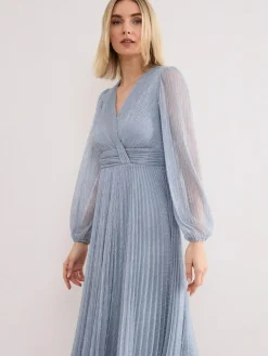 Phase Eight Blue Harper Plisse Dress^Women Maxi Dresses