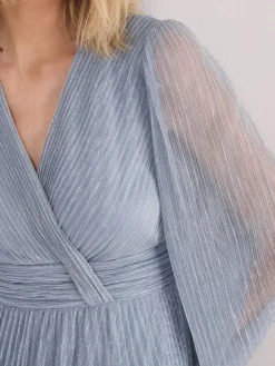 Phase Eight Blue Harper Plisse Dress^Women Maxi Dresses