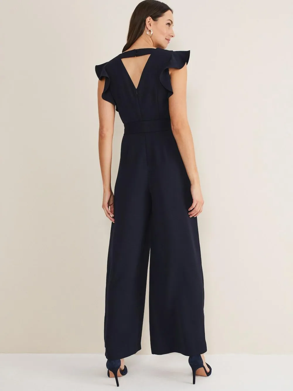 Phase Eight Blue Kallie Frill Jumpsuit^Women Jumpsuits & Playsuits