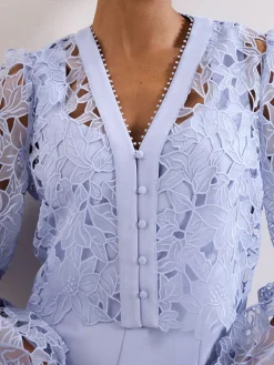 Clearance Phase Eight Blue Petite Winona Lace Jumpsuit