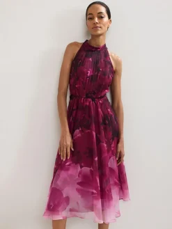 Hot Phase Eight Purple Bethany Floral Print Dress