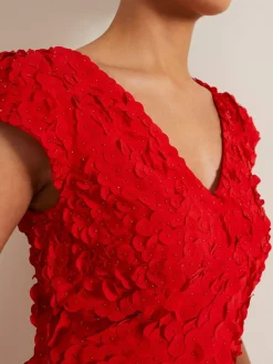 Online Phase Eight Red Charlene Ruffle Maxi Dress