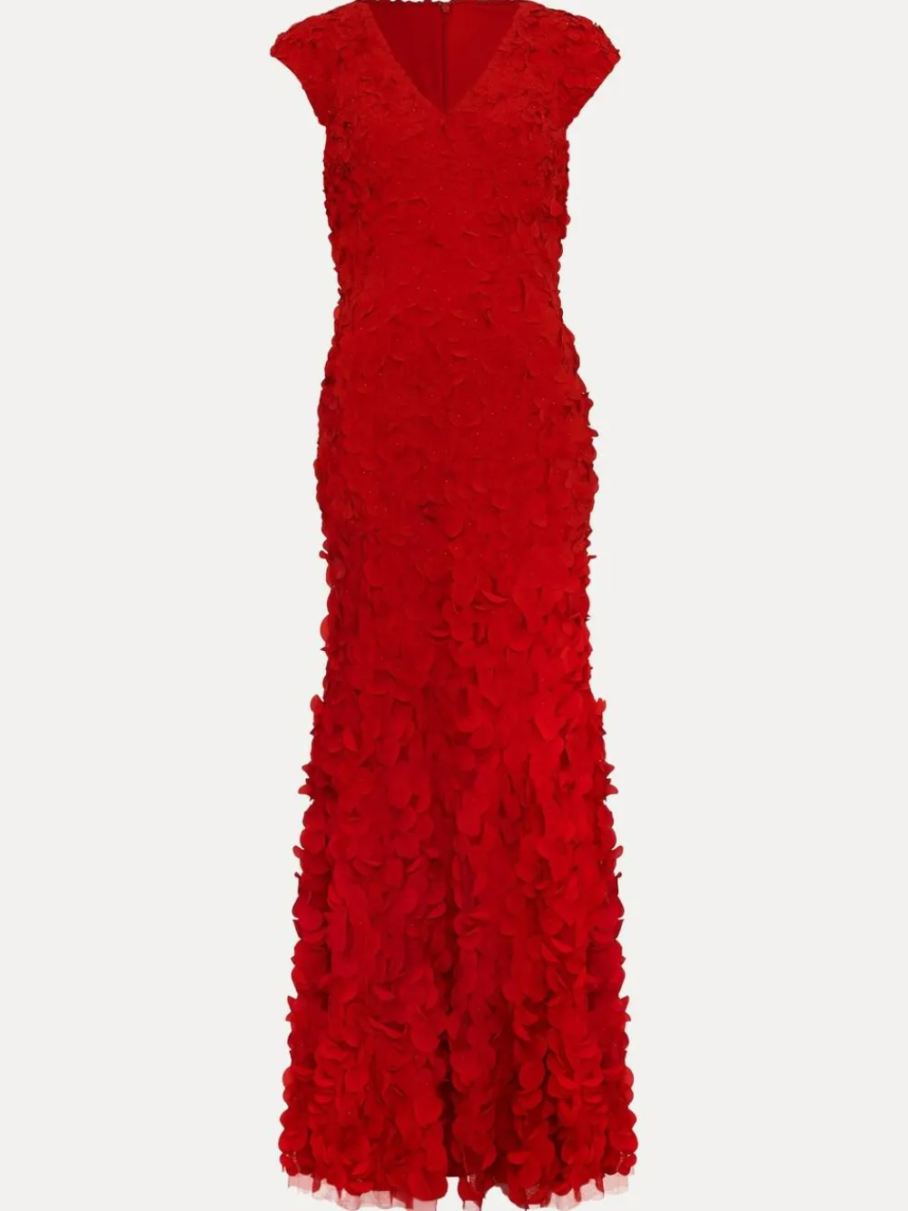 Online Phase Eight Red Charlene Ruffle Maxi Dress
